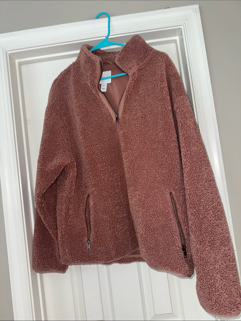 Daily ritual Sherpa fleece pullover 1/4 zip